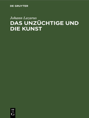 cover image of Das Unzüchtige und die Kunst